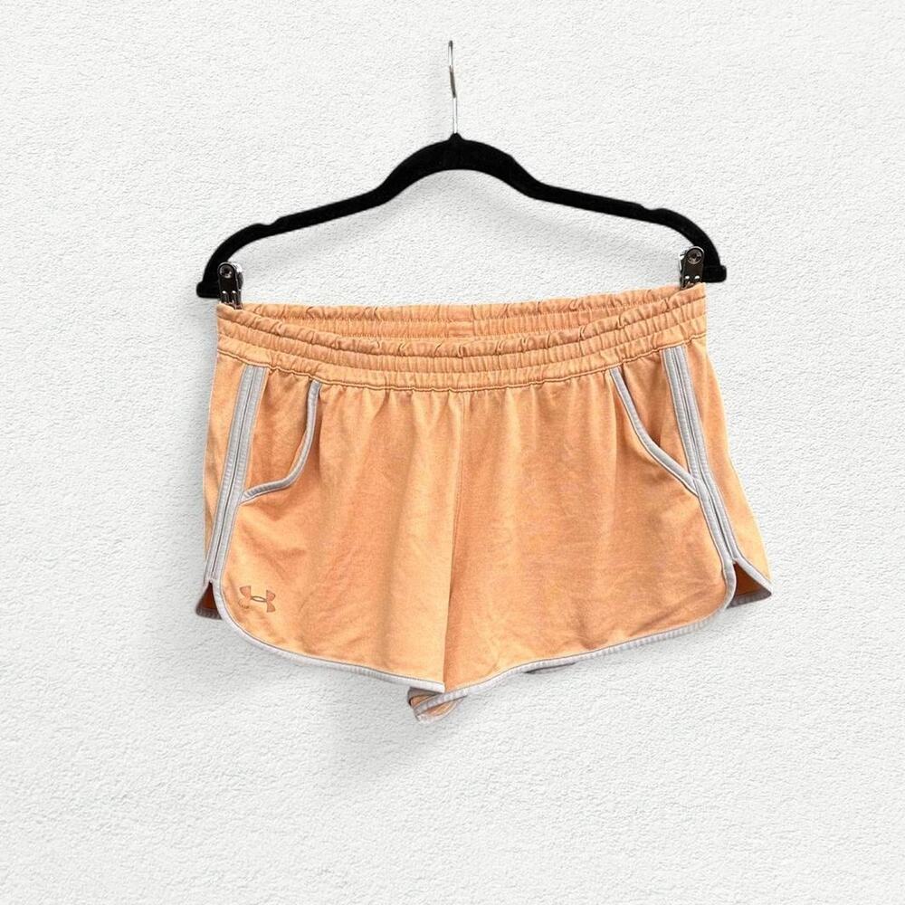 Under Armour Tech Twist 2.0 Shorts in Peach Horizon Orange & Ghost Gray